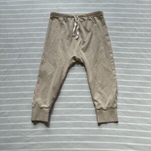 Quincy Mae Beige Ribbed Joggers